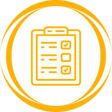Kontrol listesi simgesinin vektör illüstrasyonu