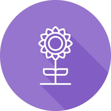 Ayçiçeği. Web simgesi basit tasarım