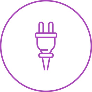 elektrik prizi simgesi. Web illüstrasyonu