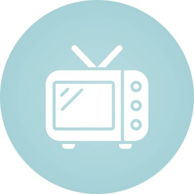 Televizyon. Web simgesi basit illüstrasyon 