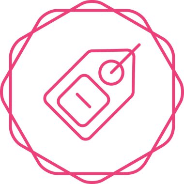 etiket web simgesi vektör illüstrasyonu 