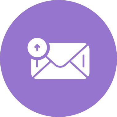 Giden posta simgesi basit vektör illüstrasyonu