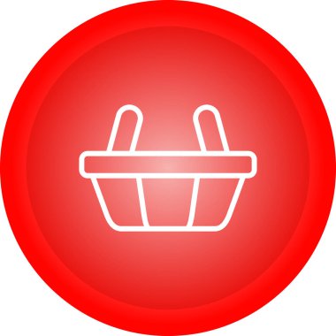 Sepet simgesi, vektör illüstrasyonu basit tasarım