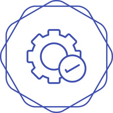 Bir Tıklama Kurulum simgesi vektör tasarımı