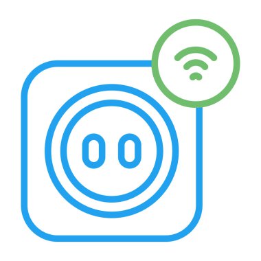 elektrik prizi simgesi. Web illüstrasyonu