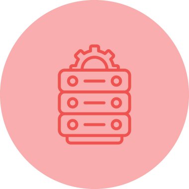 Modern Veri Merkezi Bakım simgesinin vektör çizimi     