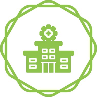 Hastane çizgisi ikon vektör tasarımı