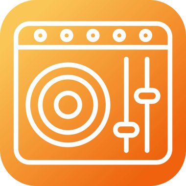 DJ Denetleyici Web simgesi vektör illüstrasyonu 