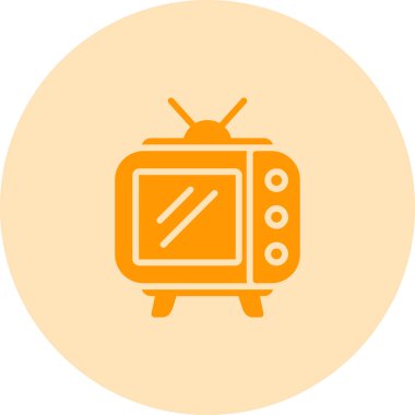 Televizyon. Web simgesi basit illüstrasyon 
