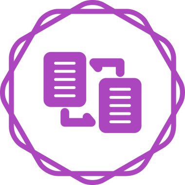 Belge Dağıtım web simgesi vektör illüstrasyonu