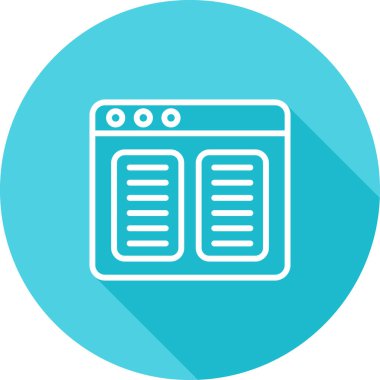 Tarayıcı simgesi. Web vektör illüstrasyonu