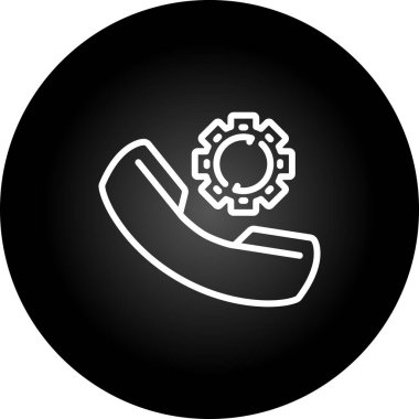 telefon arama simgesi, vektör illüstrasyonu 