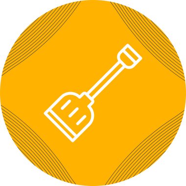 Kar küreği ağ simgesi, vektör illüstrasyonu           