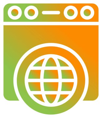 Web tarayıcı simgesi, vektör illüstrasyonu basit tasarım