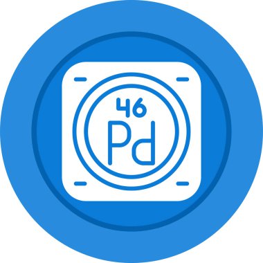 Periyodik tablonun kimyasal elementinin web illüstrasyonu