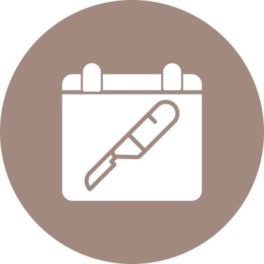 Takvim ve zamanlama simgesi satır biçimi