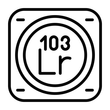 Kimyasal Element Web simgesi vektör çizimi