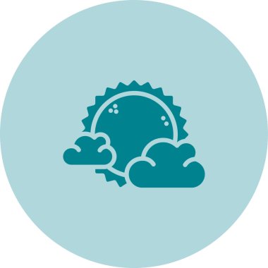 Bulut simgesi vektör illüstrasyonu