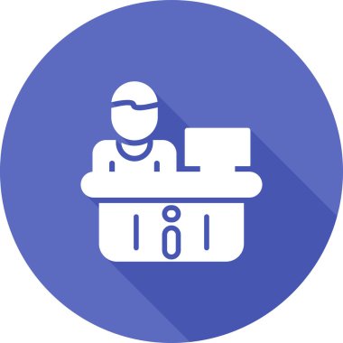 Bilgi Masası simgesinin vektör illüstrasyonu