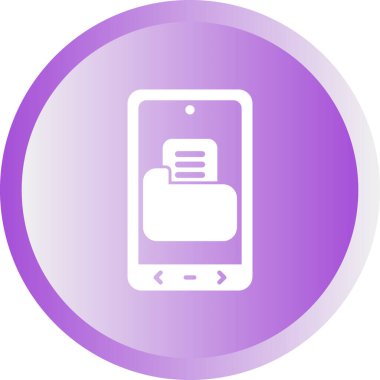 Dosya sembolü çizim tasarımı olan akıllı telefon 