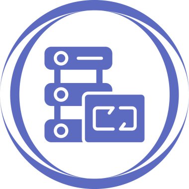 Beyaz Arkaplanda Web Sitesi Yedekleme Simgesi İzole Edildi 