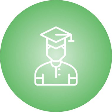 Student icon, vector illustration simple design