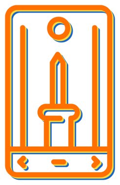 akıllı telefon simgesi, vektör illüstrasyonu basit tasarım