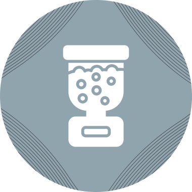 Akıllı evcil hayvan besleyicisi. Web simgesi basit illüstrasyon