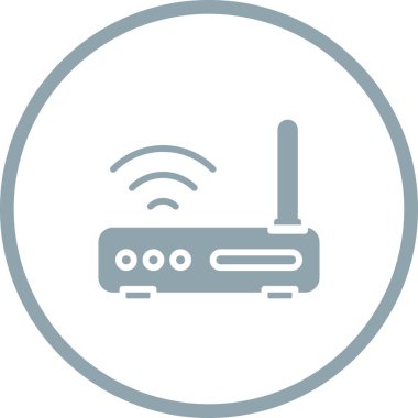 WiFi yönlendirici kutsal kişilerin resmi, vektör çizim     