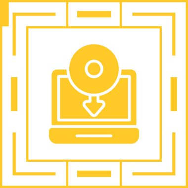  Yazılım Kurulumu Web simgesi, vektör illüstrasyonu