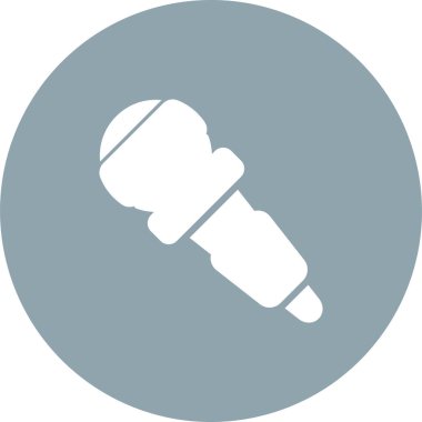 mikrofon web simgesi, vektör çizim