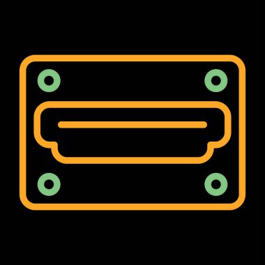 hdmi simgesi, web tasarımı için resimleme