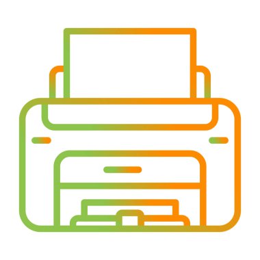 Lazer Yazıcı vektör simgesi basit illüstrasyon