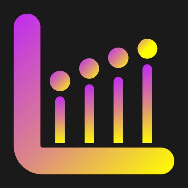 çubuk grafik istatistik ikonu vektör illüstrasyonu 