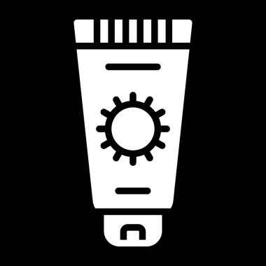 Güneş kremi simgesinin vektör illüstrasyonu