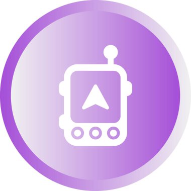 GPS yön bulma simgesi, navigasyon işareti, düğme, vektör illüstrasyonu