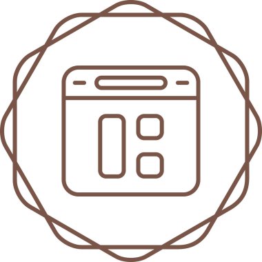 Gösterge paneli ikon vektör illüstrasyonu 