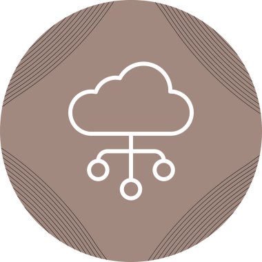 bulut hesaplama ağ simgesi, vektör illüstrasyonu           