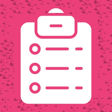 Liste kontrolü. Web simgesi basit illüstrasyon