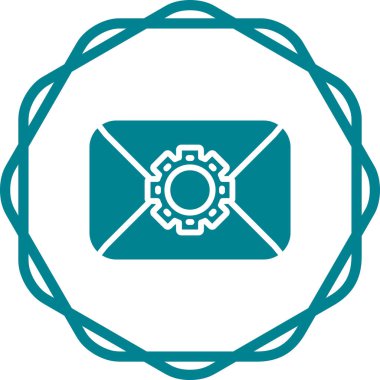 Zarf web simgesi, basit illüstrasyon