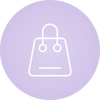 Alışveriş Torbası web simgesi, basit vektör illüstrasyonu 