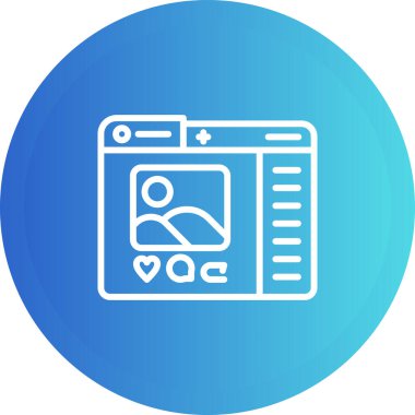 vektör çizimi sosyal medya simge