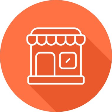 mağaza web simgesi, basit vektör illüstrasyonu