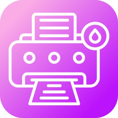 Inkjet Yazıcı vektör simgesi basit illüstrasyon