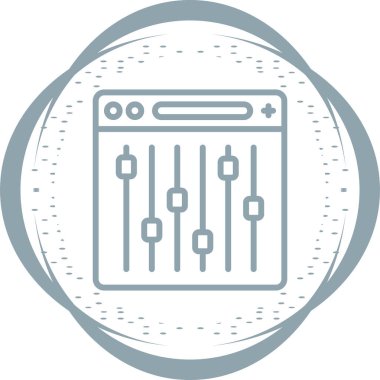 Simge, web düğmesi, basit vektör illüstrasyonu ayarlanıyor