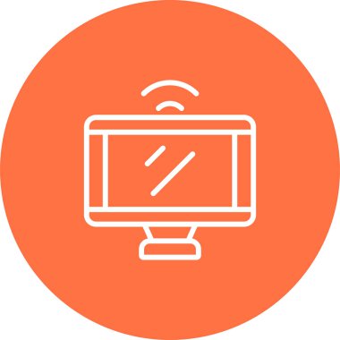 Monitör. Web simgesi basit illüstrasyon