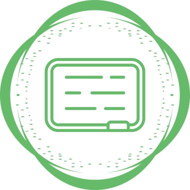Whiteboard simgesinin vektör illüstrasyonu