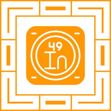 Periyodik tablonun kimyasal elementinin web illüstrasyonu