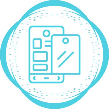 akıllı telefon web simgesi vektör çizimi 
