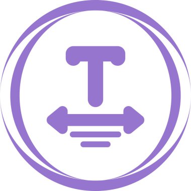 Metin simgesinin vektör illüstrasyonu